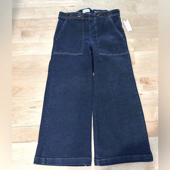 Anthropoligie Pilcro Kit Cropped High-Rise Wide-Leg Utility Jeans, Size … - Picture 4 of 12